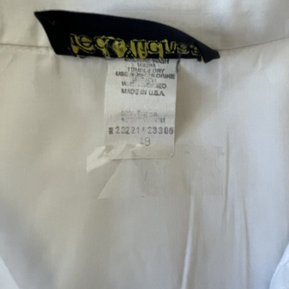 Vintage Fred Michael Women’s Blouse Button Up Shirt Lace Made In USA White M/L - Picture 6 of 12